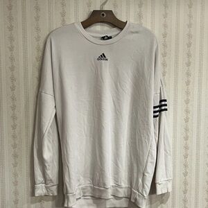 Adidas Cream Sweatshirt with Black Accents